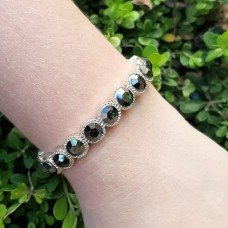 Pulseira dourada - Jet Hematite 
