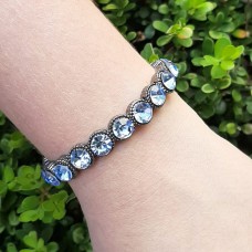 Pulseira grafite - Light Sapphire