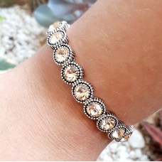 Pulseira prata - Light Peach
