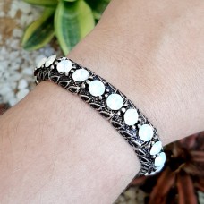 Pulseira gomo grafite - White Opal 