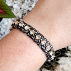 Pulseira gomo grafite - Light Peach
