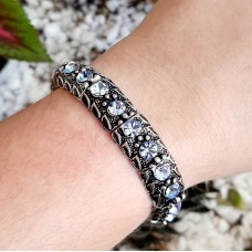 Pulseira gomo grafite - Light Sapphire