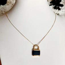 Colar cadeado preto