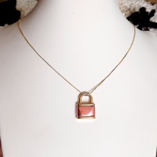 Colar cadeado rose