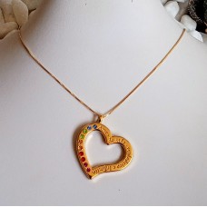 Colar coração 'Amor de mãe" 