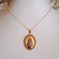 Colar Nossa Senhora - Oval fina