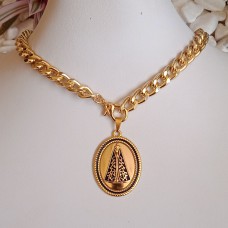 Colar Nossa Senhora - Oval grossa