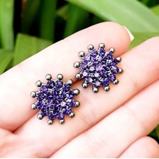Brinco ponteira grafite - Deep Tanzanite 
